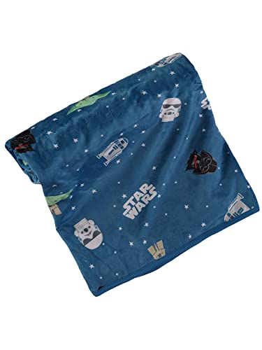Image of Star Wars Baby Unisex Plush Blanket Baby Gifts - Soft Baby Blankets (Blue, 0-12 Months)