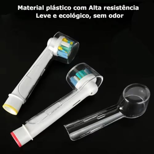 4 Capas Protetoras Compatíveis com Escova de Dente Elétrica Oral B - Capa para Escova de Dente Elétr