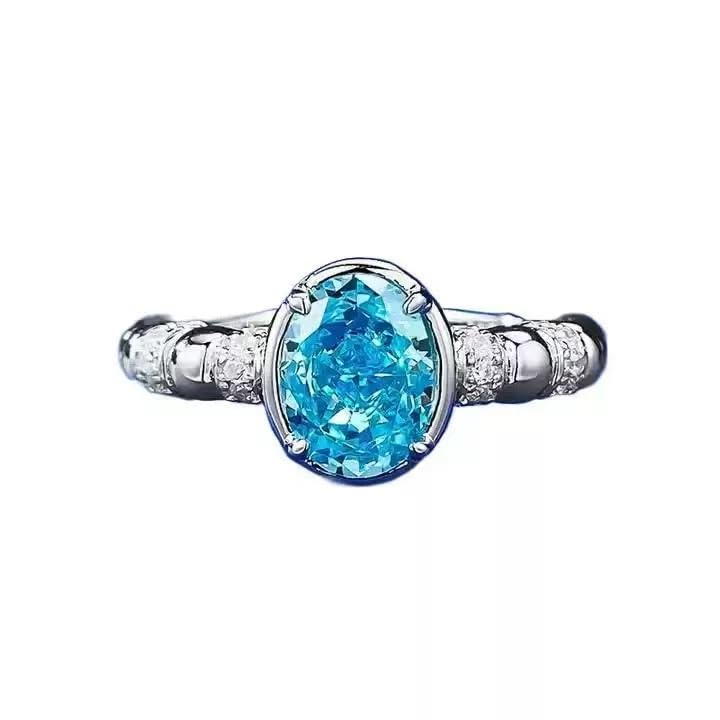 Bague aigue marine argent 925, bijou avec pierre de naissance et bague ouverte réglable pour femme