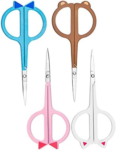 Craft Scissors 1pc Cute Animal Ears Stainless Steel Eyebrow Scissors Eyebrow Trimmer Makeup Beauty Tools Makeup Scissors Size:16 * 4.5cm Scissors