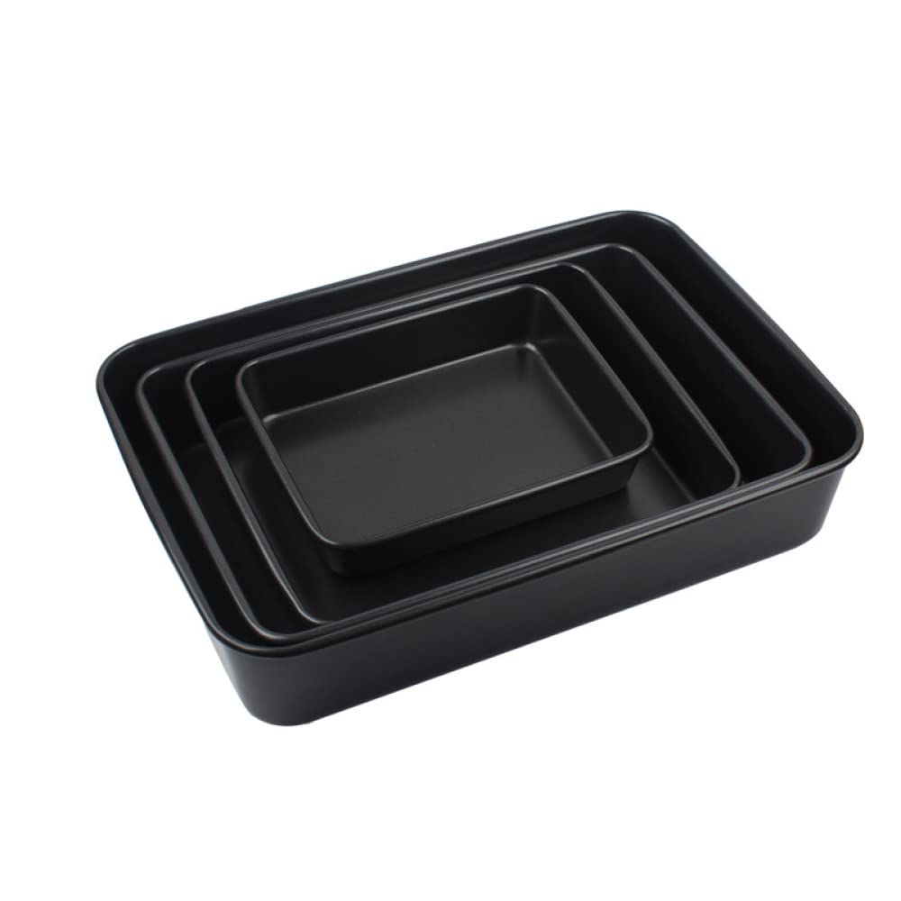 ACiyD Bandeja Rectangular para Hornear de Acero al Carbono Negro, Pan Tostado, Pan, Pastel, Utensilios para Hornear, repostería, Utensilios para Hornear antiadherentes (34,3x24,1x6,2 cm)