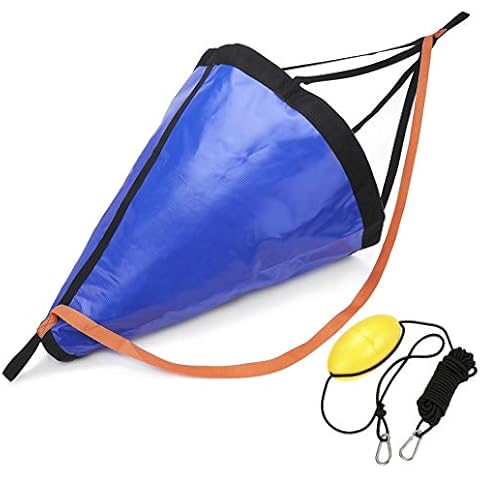 MOOCY Drift Sock with Harness Buoy,Ocean Anglers Fishing Drogue Sea Anchor for Boat/Kayak/Pontoon (35'' for 16-20ft Boat) Cover