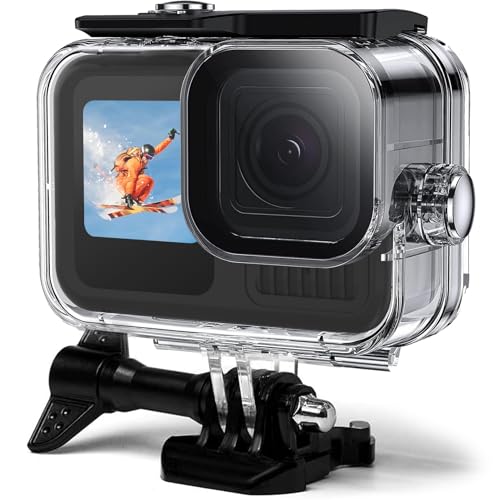 OKFUN 60M/196FT Waterproof Case for Go Pro Hero12/11/10/9 Black,Protective Underwater Dive Housing Shell with Quick Release Buckle Mount Action Camera Accessories kit