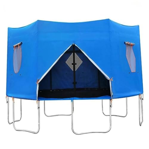 8ft Trampoline Cover, Waterproof Oxford Cloth Trampoline Tent with Window and Skylight, Canopy with Zipper and Strap Fit for 6 Straight Pole, Accessories