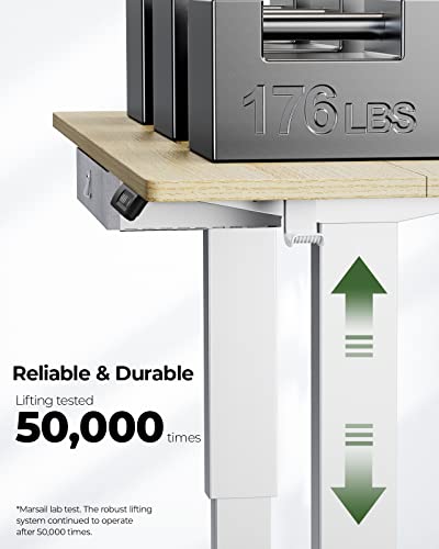 Marsail Standing Desk With Drawer, 55X24 Inch Adjustable Height Standing Desk, Electric Stand Up Desk, Sit Stand Home Office Desk, Ergonomic Workstation For Home Office Computer Gaming Desk #TOP3