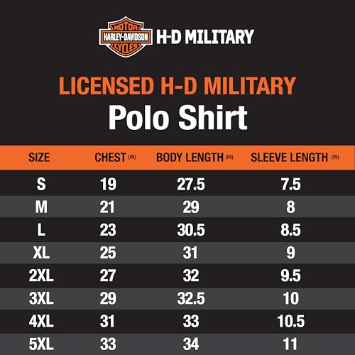 Harley-Davidson Military - Men's Short Sleeve, 3-Button Black Polo Shirt - Overseas Tour | Bar & Shield3