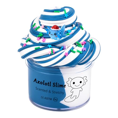 Axolotl Scented Butter Slime, Non Sticky,Stress Relief,Super Soft and Stretchy Clay Sludge Toy,Birthday Gifts,DIY Slime Party Favors for Girls & Boys Goodie Bag Stuffers for Kids (7oz 200ML)