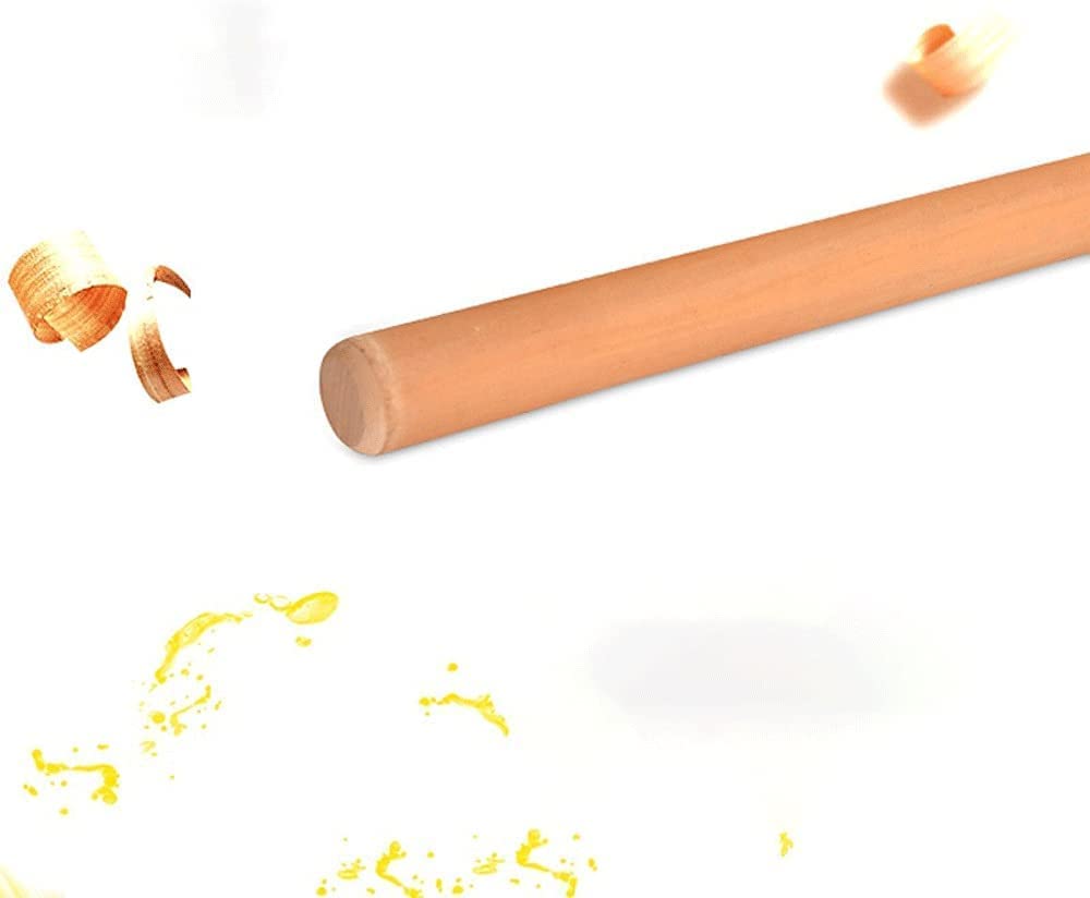 Rodillo de pastelería, rodillo de madera, Rodillos de amasar, palo de madera cuadrado, palo de presión for bola de masa, herramienta for hornear más gruesa, pasador de rueda