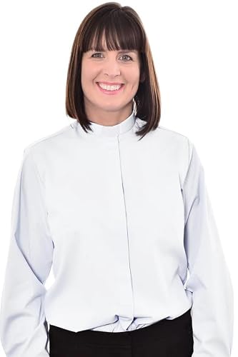 Hammond & Harper Of London Women's White Tunnel Shirt - Long Sleeve Clerical Shirt (Size 10 - )