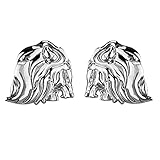OnlyYou.X Lion Head Emblem 3D Logo Lion Head Badge Thick Decal Sticker Fit for Pickup and Car Left and Right Metal Chrome