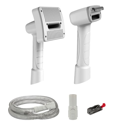 Dog Grooming Vacuum Attachment Kit, Pet Vacuum Brush for Shedding Grooming with Slicker, Dematting Brush for Cat Dog Hair Remover, for Dyson V7 V8 V10 V11 V12 V15 -  MIU PET