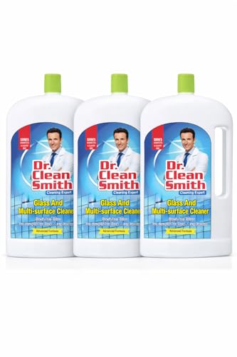 Image of 1 Ltr (Pack of 3) Glass and Surface Cleaner Liquid Spray Refill|Glass Cleaner for Car, Kitchen and Home Surfaces | Multi Surface Cleaner
