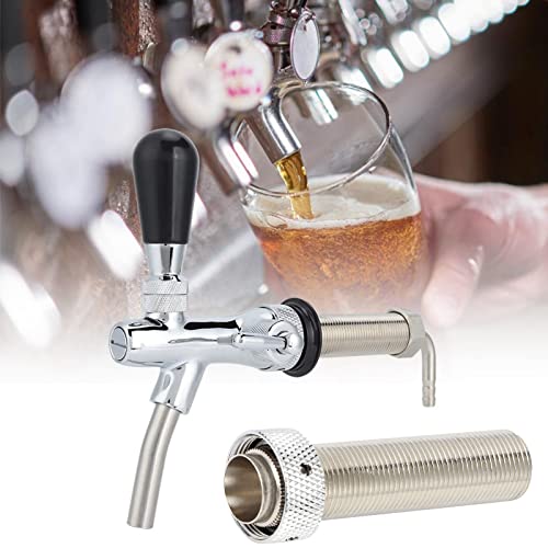Sumoo Bierzapfhahn, Bierzapfhahn Langschaft 98,5 mm G5/8 Zoll Gewinde verstellbare Bierzapfhahn-Heimbraugeräte geeignet für die meisten Biere und für Cola-Fässer – Bild 7