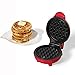Starfrit Mini Grill électrique pour gaufres - Surface de cuisson antiadhésive de 10,2 cm - Facile à utiliser et à nettoyer - Rouge - 350W