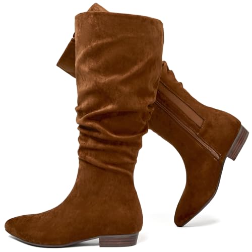 Ruiee Women's Extra Wide Calf Boots