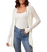 Spicy Sandia Womens Lightweight Crochet Cardigan Long Sleeve Boho Summer Sweater Beach Vacation T...