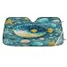 XIYOKRYON Puffer Fish Seashell Car Windshield Sunshade Foldable Front Window Sunshade Reflective Sun Visor, Universal Fits Cars, SUVs, Trucks (55'' x 27.5'')