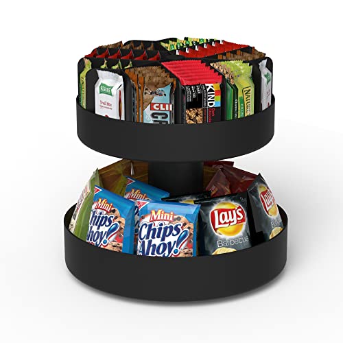 Mind Reader Snackcar Supreme Snack Organizer, 14 X 14.5 Round, Black #TOP7