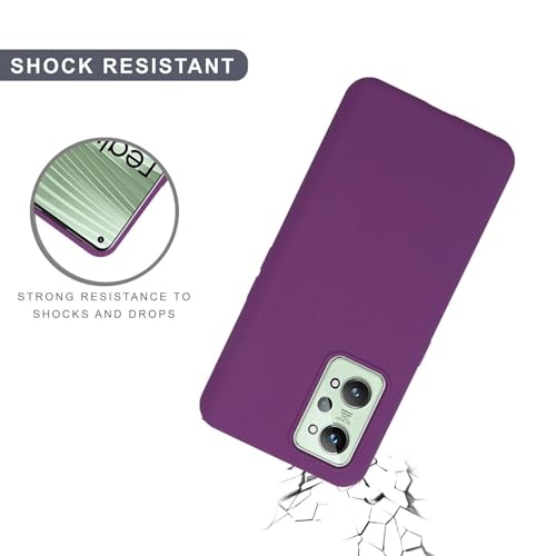 Image of SPRIG Compatible with Realme GT Neo 3T Premium SilkTone (Liquid Silicone) Back Cover Drop Tested Shock Proof Mobile Case for Men, Women, Boys and Girls with Camera Protection (Purple)