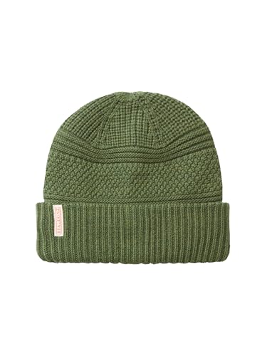 SEALSKINZ Unisex Waterproof Harsleston | Merino Wool Multi Rib Roll Cuff Beanie-Mütze, olivgrün, 62