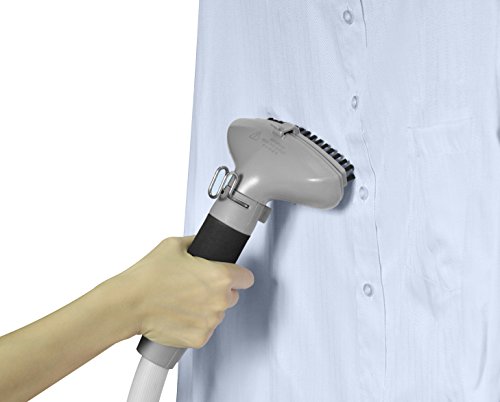 Salav Gs45-Dj Professional Upright Garment Steamer With Roll Wheels, Retractable Power Cord, Multi-Function Extra Wide Hanger, Foot Pedal Step On Control, Hanger Clips, Pants Press, Fabric Brush, & Mini Ironing Paddle, 1500 Watts, Silver #TOP7