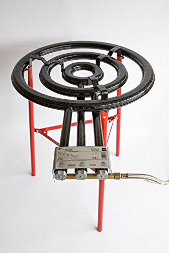 Spanish Paella Kit with Gas Burner & Polished Steel Pan - 32 inch (80 cm) up to 40 servings - Thumbnail 2
