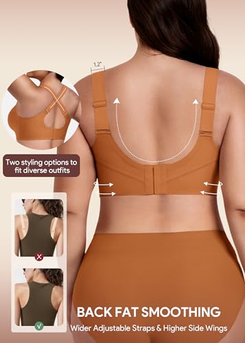 Image of HBselect Jelly Bras for Women No Underwire Plus Size Wireless Seamless Bras | push up,full coverage,for large breast,minimizer bra,separation & support,tshirt bras,soft comfy seamless wireless bralette