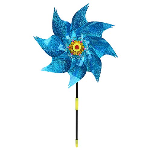 Fuwahahah Wind Spinner Windmill Toys Kids Children Gifts Garden Decoration Rotation Glitter Sequin Windmills Glow Colorful Toy Outdoor Home Ornaments