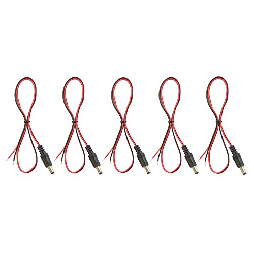 DC Jack macho a cable adaptador de alambre abierto para solucionar fallos en fuentes de alimentación