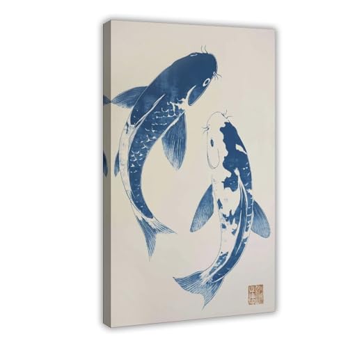 Toile Koi Fish pour décoration de bureau et ambiance zen à la maison