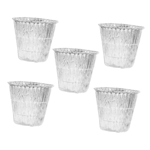 Happyyami 5pcs Disposable Foil Pans Grill Drip Pan Bbq Accessories for Outdoor Grilling Grease Disposal Container