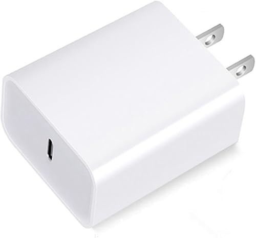 Cargador rápido para iPhone, certificado Apple MFi, paquete de 2 cargadores de pared USB C de 20 W PD con 2 cables trenzados tipo C a Lightning de 6