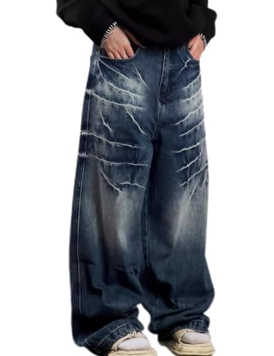 Y2K Harajuku Wide Leg Jeans Casual Vintage Fashion Hip Hop Trousers