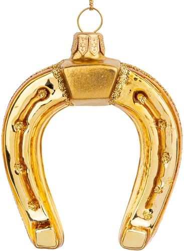 SIKORA Hufeisen besondere Weihnachtskugel Glas Christbaumschmuck Deko...