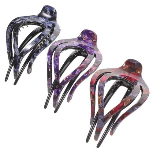 Clip bec de canard FRCOLOR 6 pièces et barrettes à trois dents pour coiffure