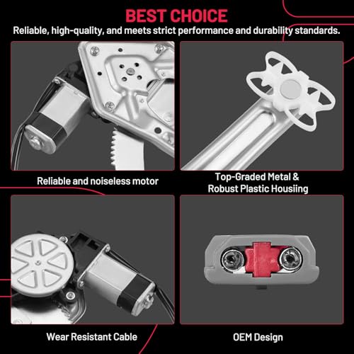 Image of BDFHYK 741-831 Power Window Regulator with Motor Front Left Compatible with Ford Ranger 1993 1994 1995 1996 1997 1998 1999 2000 2001 2002 2003 2004 2005 2006 2007 2008 2009 2010 2011