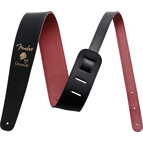 Fender スパロゴ　レザー　ストラップ FENDER ( フェンダー ) Monogram Leather Strap Black 送料無料
