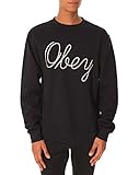 Color: azul marino. Obey Stanton Crew - Sudadera para hombre, color azul azul S