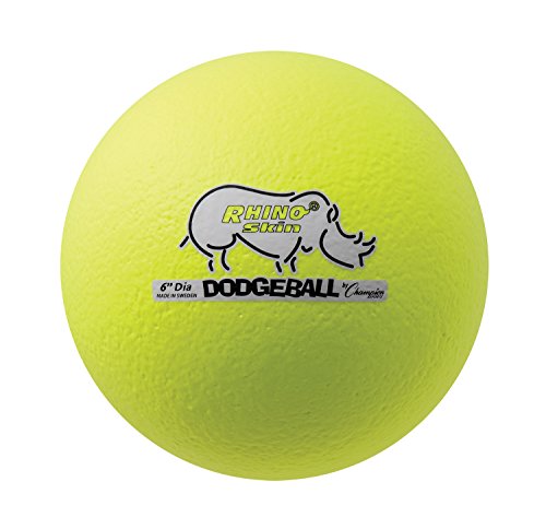 Champion Sports Rhino Skin Dodgeball (Neon Yellow, 6')