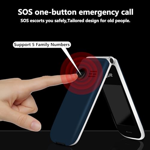 artfone F20 Blau - Seniorenhandy Klapphandy Ohne Vertrag丨2G GSM Handy für Senioren丨Dual SIM Großtasten Mobiltelefon丨2,4 Zoll Farbdisplay丨SOS Notruftaste丨FM Radio丨Sprachansage丨Kurzwahl丨1300mAh Akku