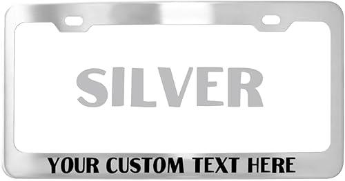 Marco de matrícula personalizado, personaliza tu propio texto, accesorios de metal divertidos para automóvil, soporte para placa de matrícula