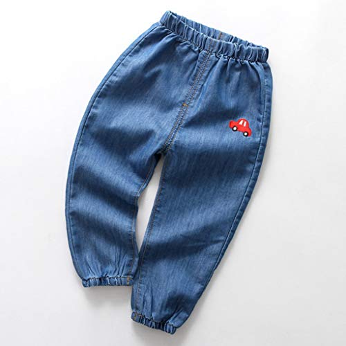 Children Baby Boys Girls Ripped Jeans Pants Hole Denim Long Pants Elastic Waist Bottoms Trousers Jean Pants Baby Boy2