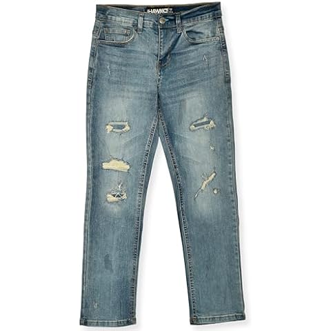 TONY HAWK Boys Jeans for Kids | Denim Jean for Boys (US, Numeric, 16, Regular, Light Wash Blue) Cover