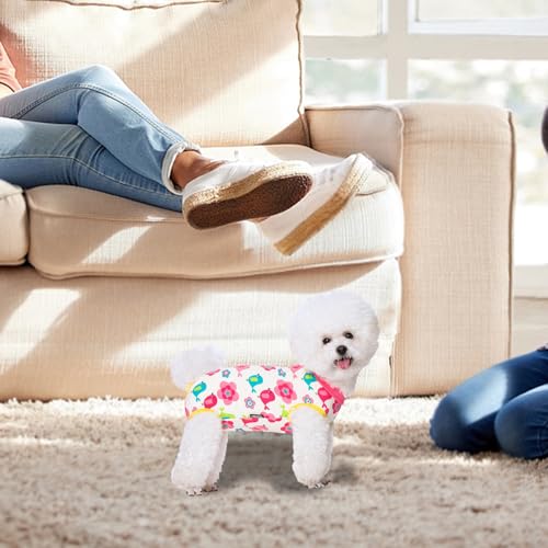 Image of FEimaX Dog Surgery Recovery Suit Female and Male Spay with Pee Hole, Pet Body Suits for Puppy After Spayed, Neuter Surgical Onesie for Small and Medium Dogs Cats, Alternative Bandages E-Collar & Cone