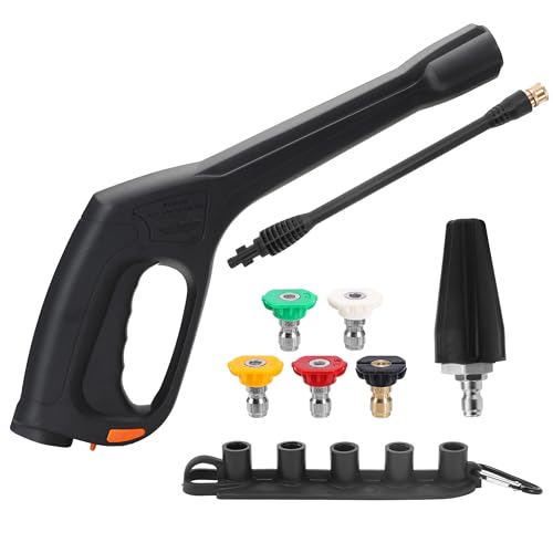 FIXFANS Pressure Washer Gun Kit Replacement Pressure Washer Extension Wand with Nozzle Compatible with Some of Portland Husky Black Decker Ford Pulsar ShopForce Taskforce Powerwasher Taskmaster