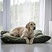 4L Textil ZOE Hundekissen waschbar mit Bezug und Reißverschluss Hundekissen Grosse Hunde Hundematte Liegekissen für Hunde waschbares Hundebett Grosse Hunde (60x50 cm, Dunkelgrün)