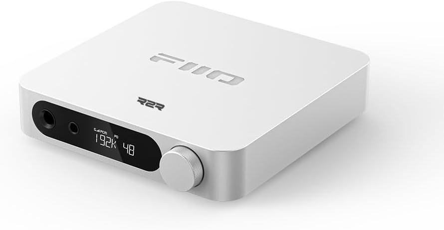 K11 R2R DAC and Headphone Amplifier for Home Audio or PC, 6.35mm and Balanced 4.4mm, RCA, Coaxial, Optical, 1300mW, 384kHz/24Bit DSD256 (Silver)