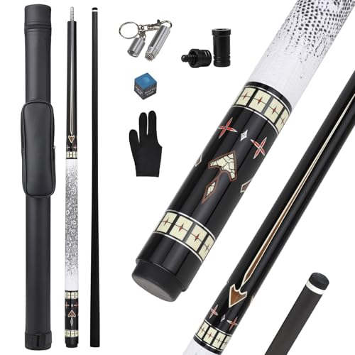 Queue de billard en fibre de carbone ultra lisse avec procédé pro de 12,5 mm et étui