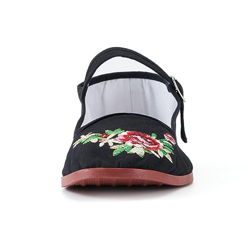 Image of Womens Classic China Flats, Casual China Doll Shoes, Cotton Mary Janes, Chinese Tai Chi Shoes