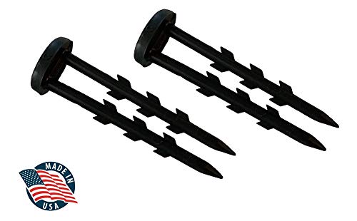 Poly Spike - 25 4.5 Garden Landscape Stakes Staples Pins Spikes - Made in USA - Will not Rust - Professional Grade - Weed Fabric, Wireless Dog Fence, Ground Cover, Bottom of Chain Link Fence